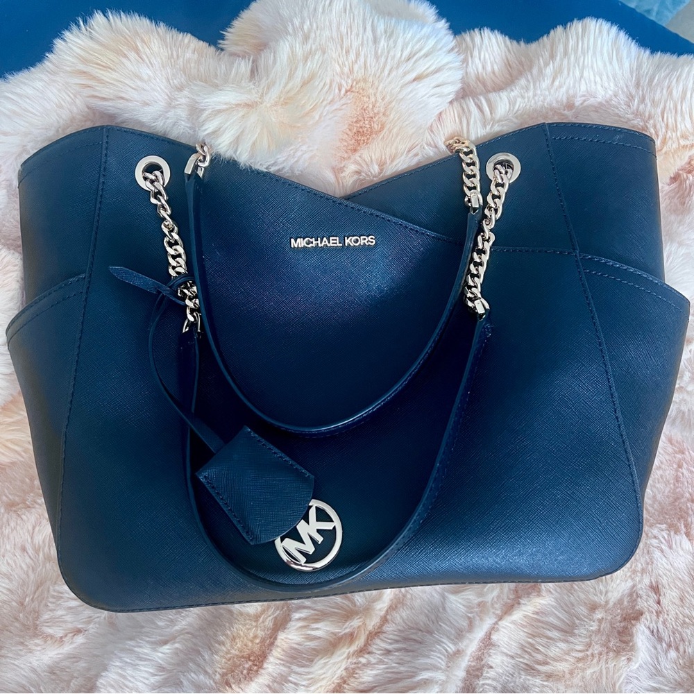 Michael Kors black Jet Set X Tote with Gold Accents